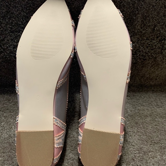 XYD Women Elegant Pointed Toe Rhinestone Flats - Picture 13 of 14